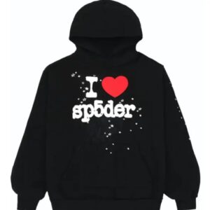 Sp5der I Heart SP5 Souvenir Hoodie Black