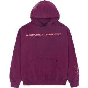 Sp5der Nocturnal Highway Hoodie Dark Purple