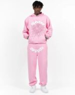 Sp5der OG Web Hoodie Pink